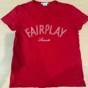 Lacoste Fairplay Red Short Sleeve T-Shirt Top Size Medium